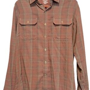 Kuhl Red, White and Black Plaid Shirt